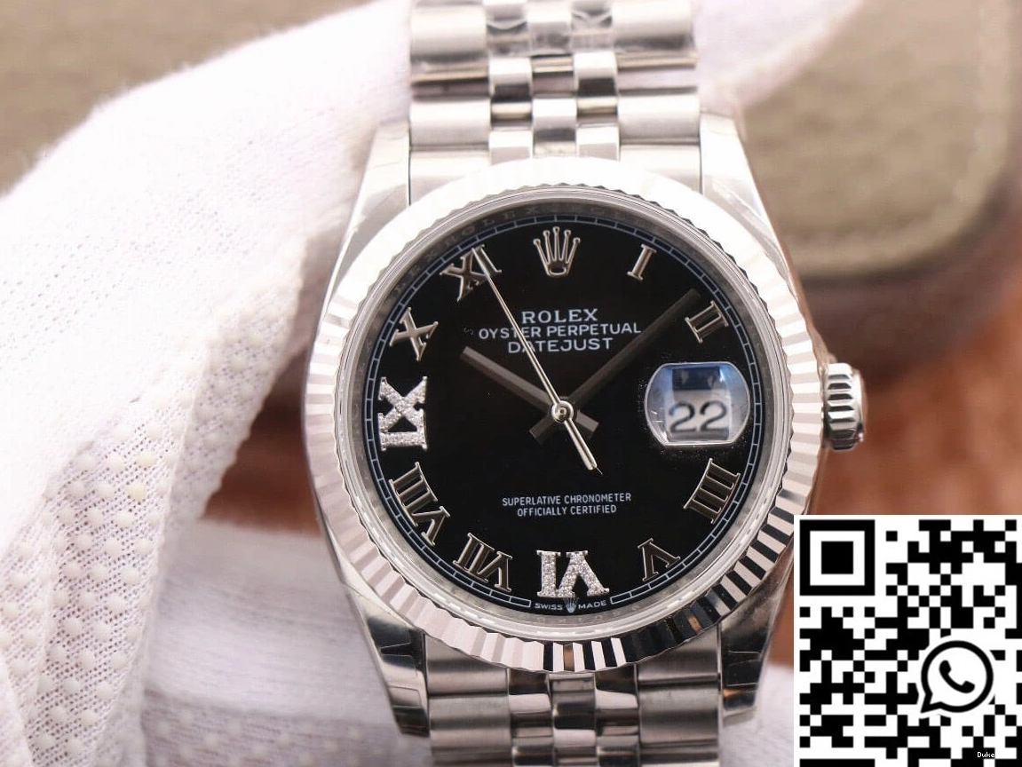 M126233 Diamond-set EW Black Rolex Datejust Dial Factory 0508